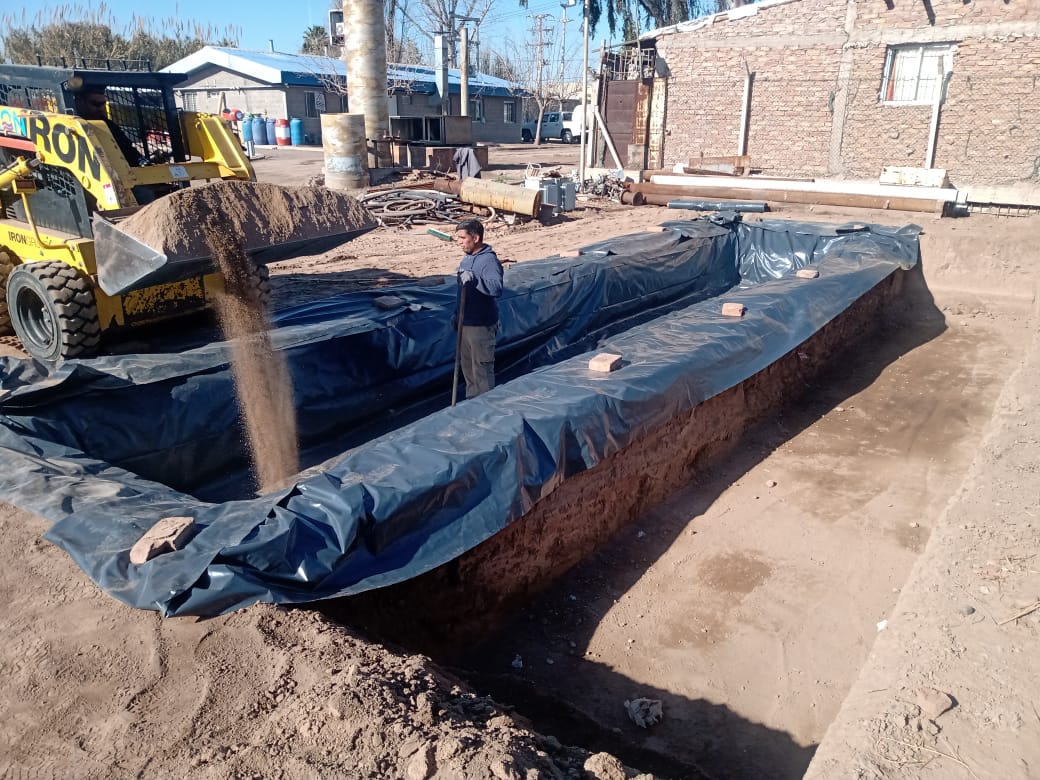 Vista aérea del humedal artificial